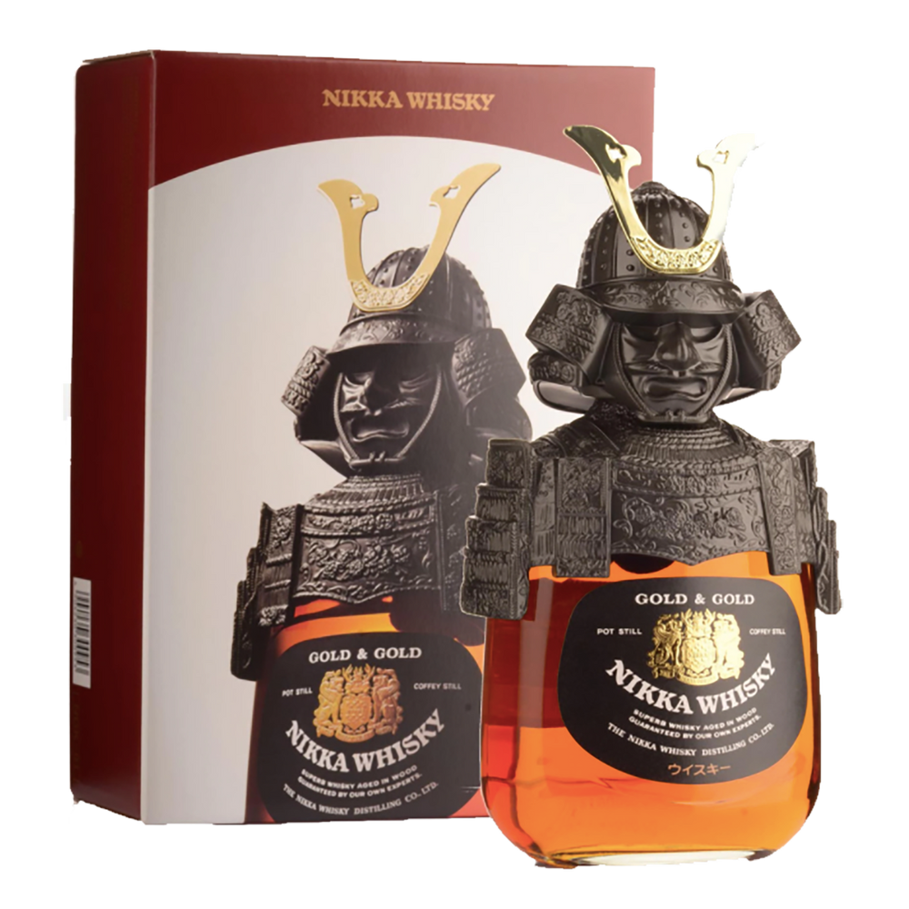 Nikka Gold & Gold Samurai Armour & Helmet Blended Japanese Whisky 750ml