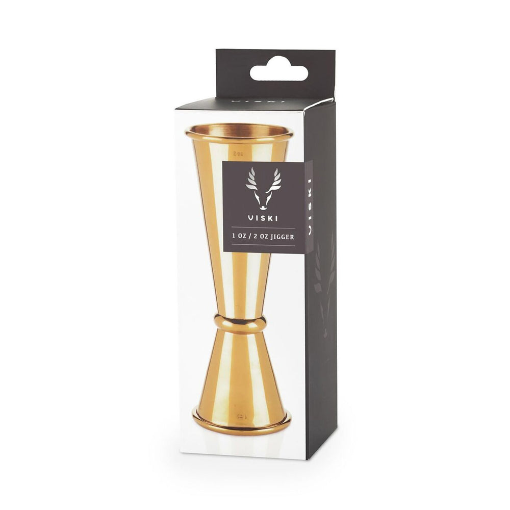 VISKI Belmont Japanese Style Makoto Jigger, Gold