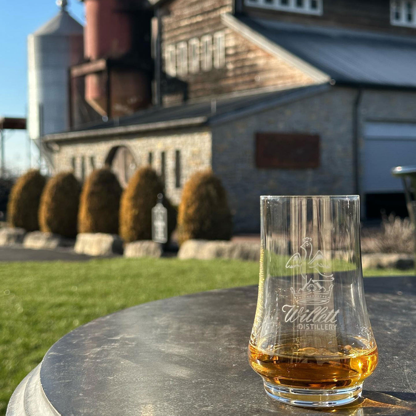 Glass of Willet Bourbon at the Willett Distillery.