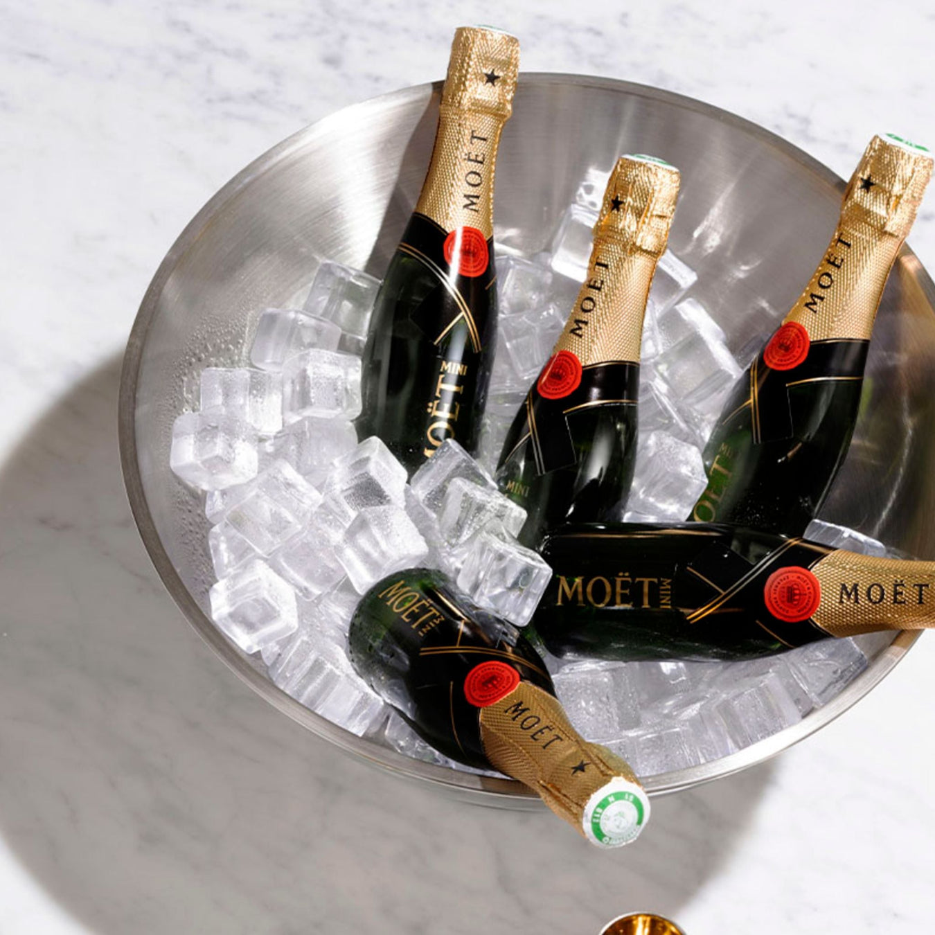 Ice Bucket of Moet 200ml Champagne Bottles - Kent Street Cellars