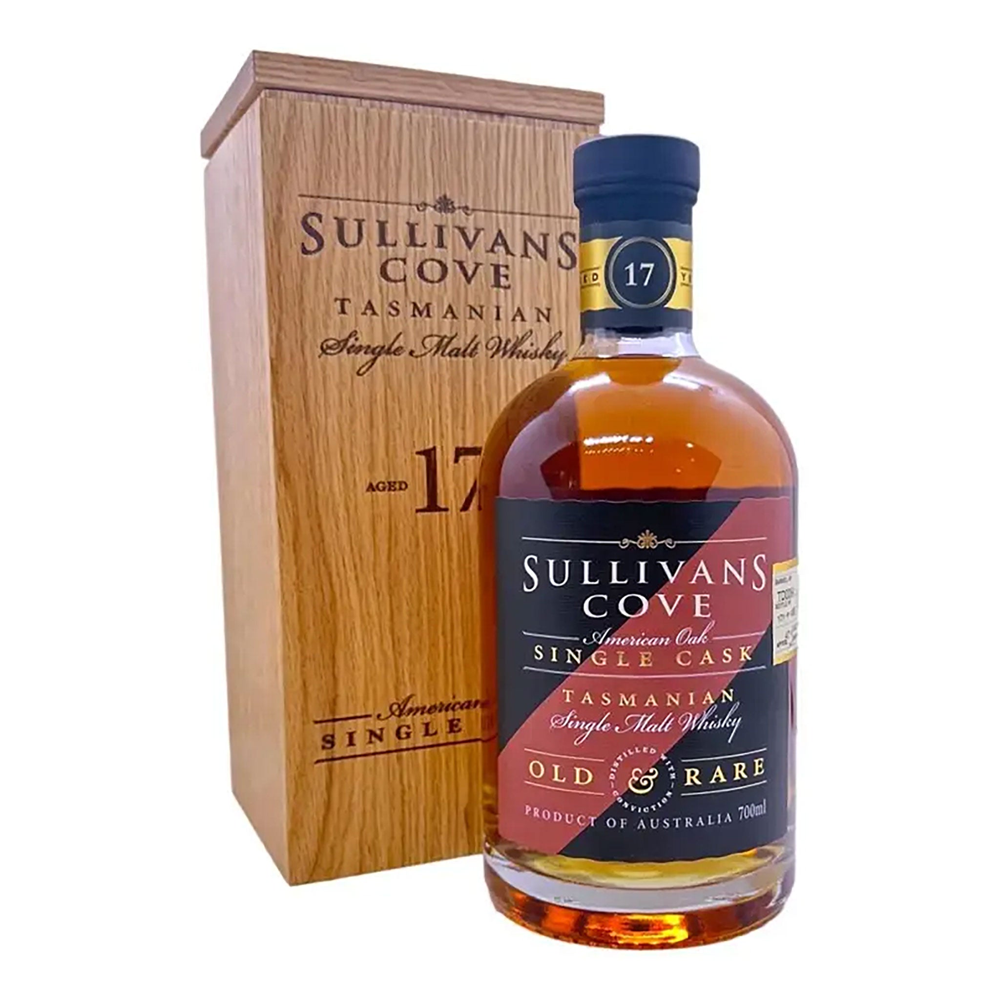 Sullivans Cove Old & Rare American Oak Second Fill Single Cask 17 Year Old Single Malt Whisky 700ml (TD0064)