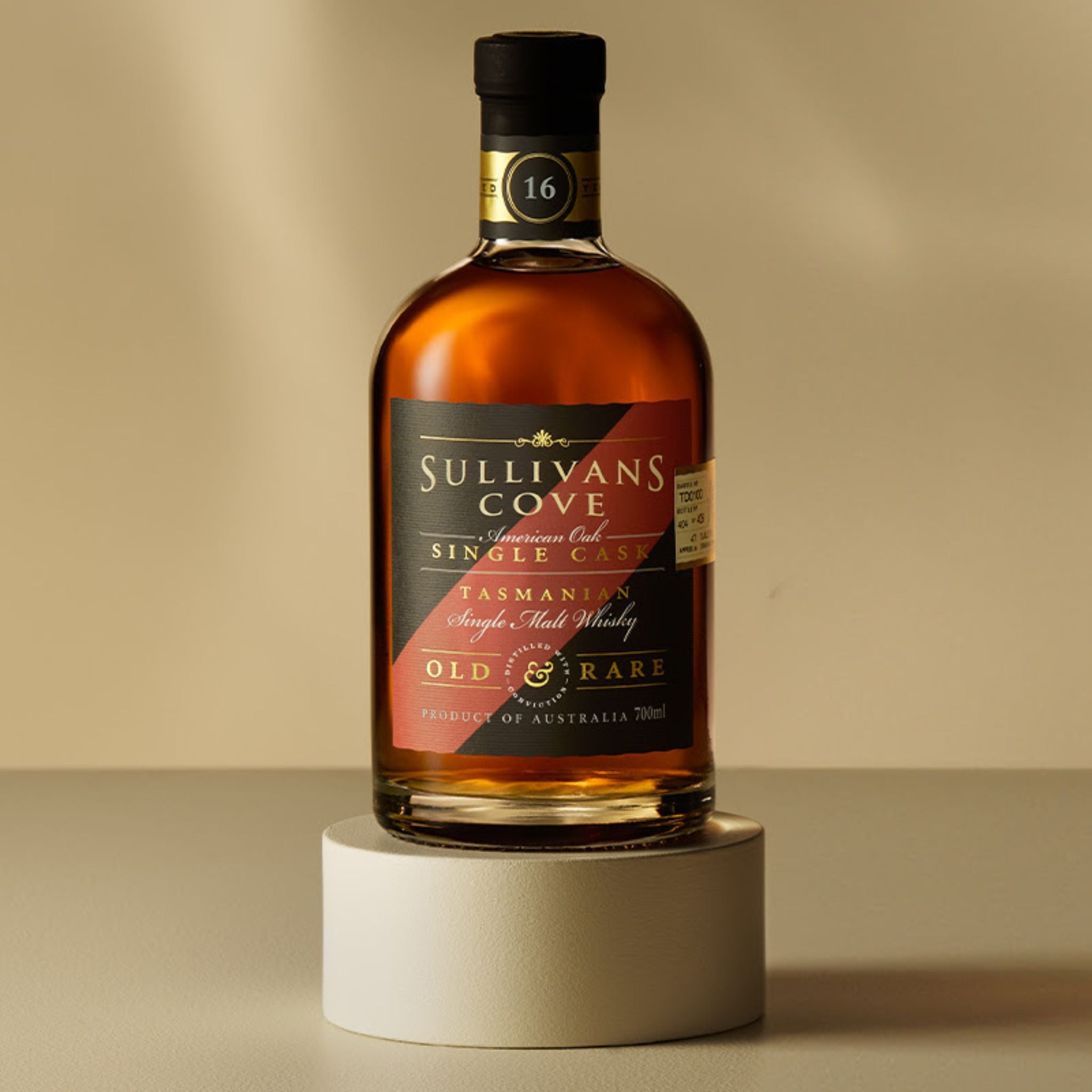 Sullivans Cove Old & Rare American Oak Second Fill Single Cask 16 Year Old Single Malt Whisky 700ml (TD0100)