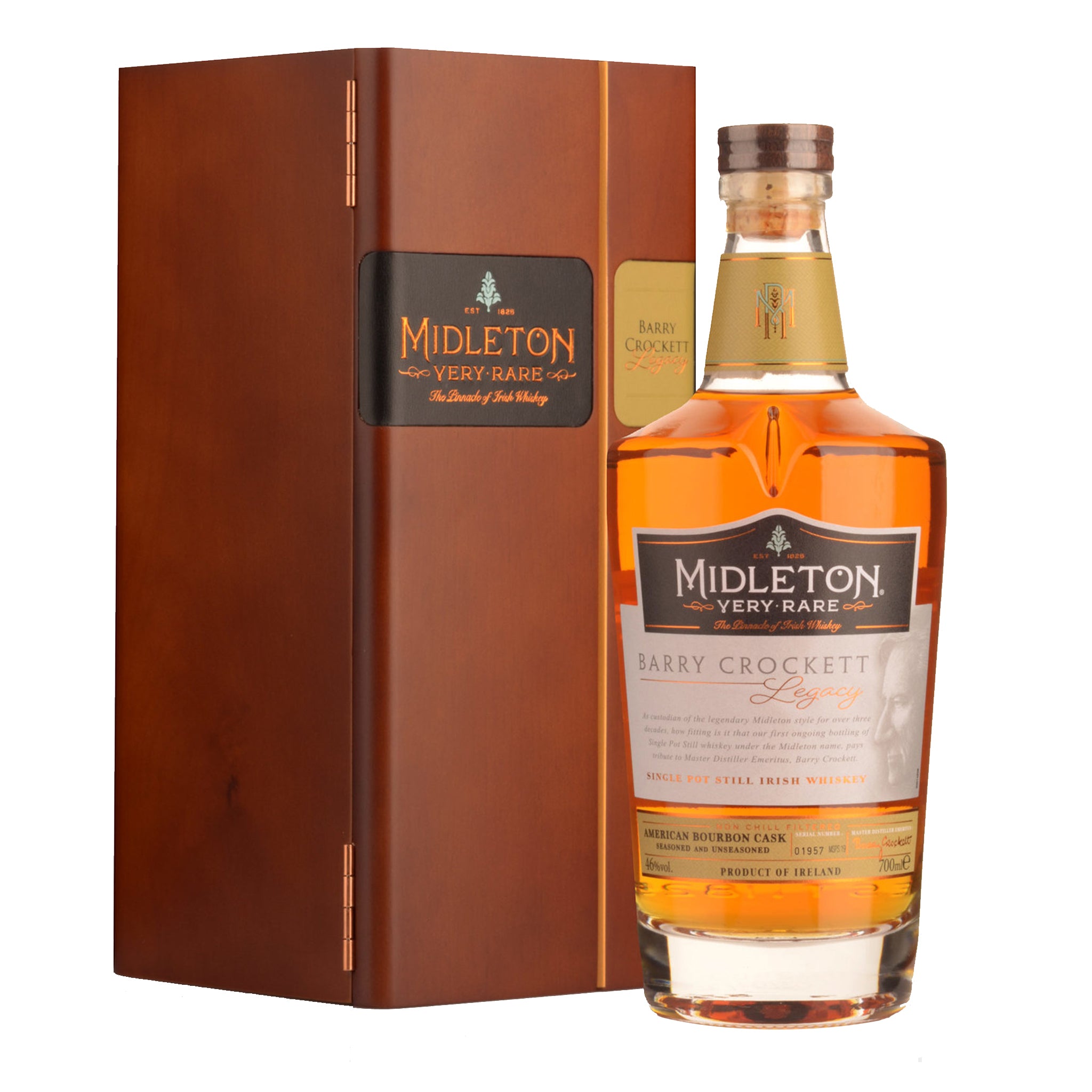 Midleton Barry Crockett Legacy Single Pot Still Irish Whiskey 700ml (Wooden Box)