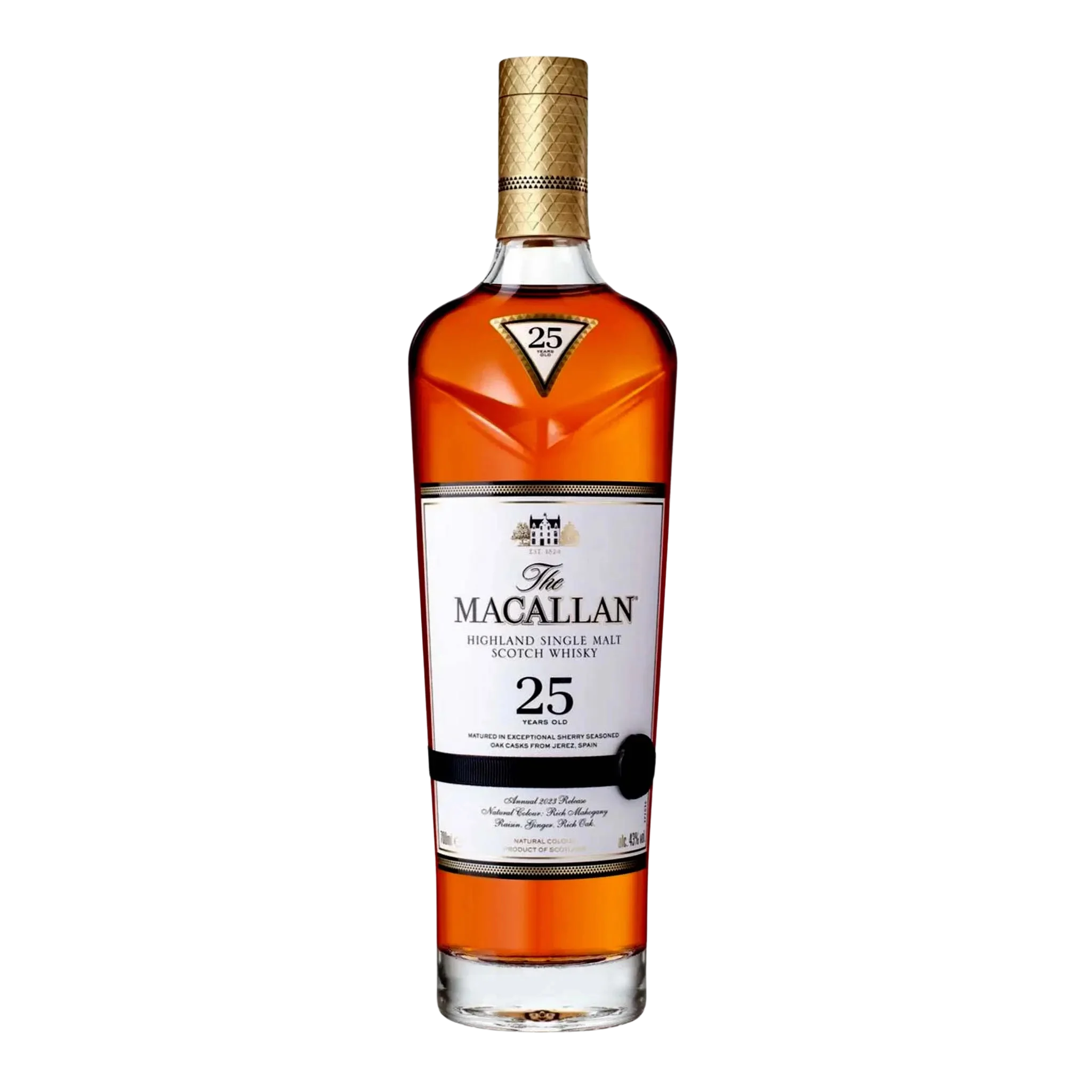 The Macallan Sherry Oak 25 Year Old Single Malt Scotch Whisky 700ml (2023 Release)