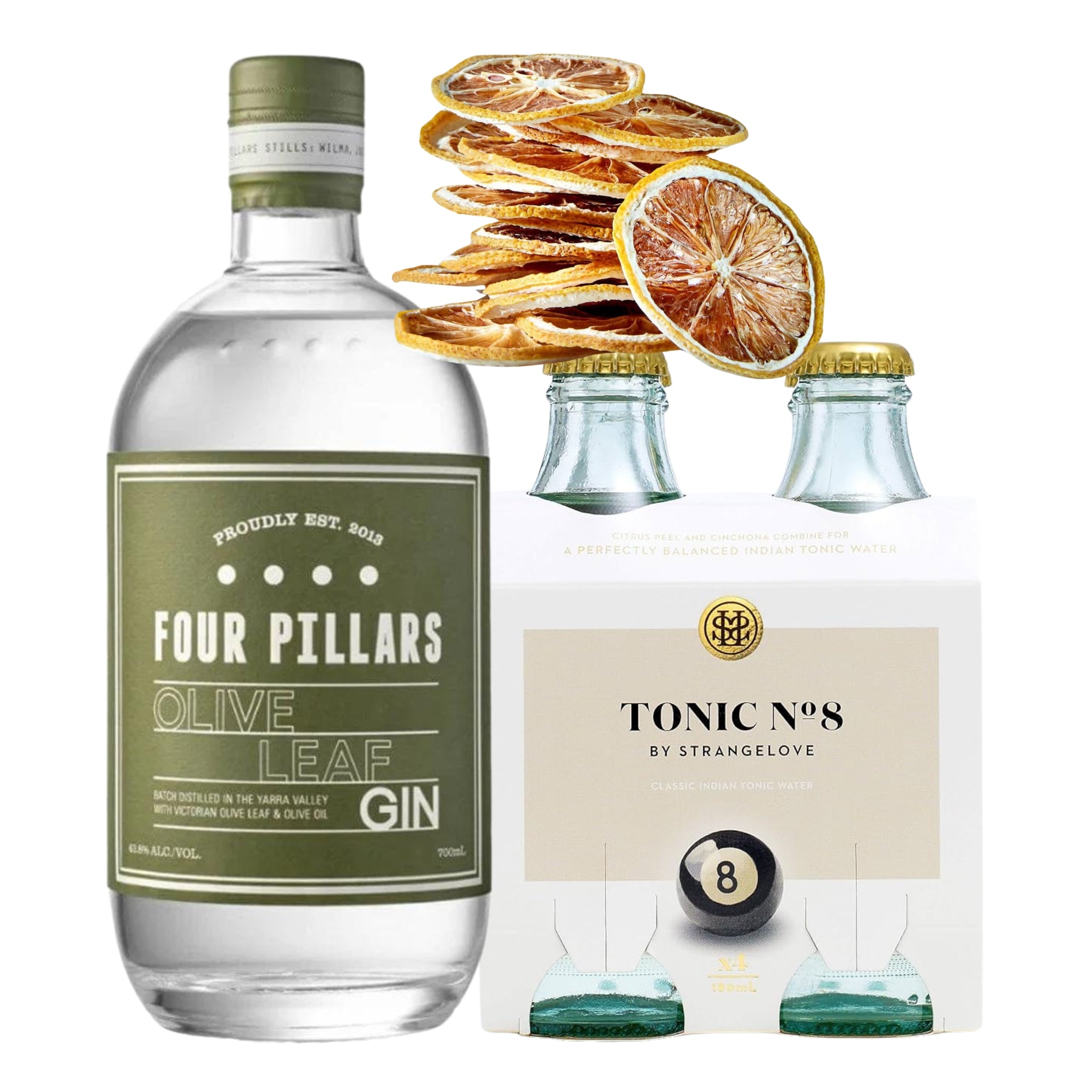 Four Pillars Olive Leaf Gin & Tonic No8 Pack
