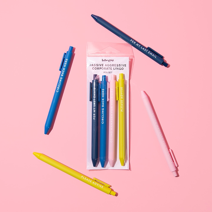 Passive Aggressive Corporate Lingo Pen Set