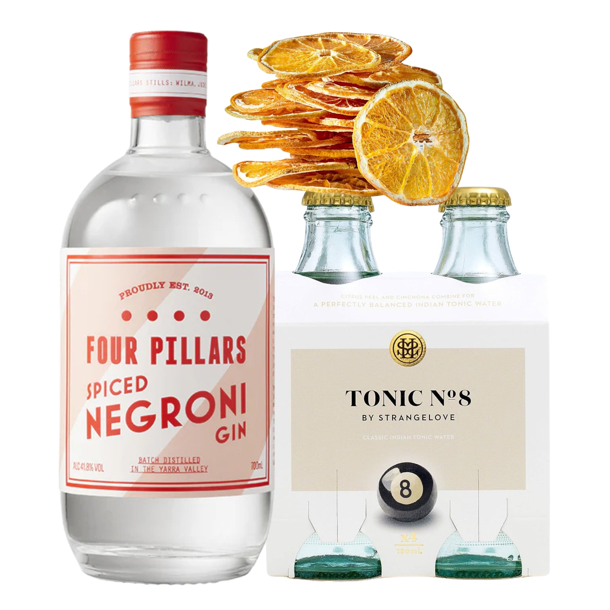 Four Pillars Spiced Negroni Gin & Tonic No8 Pack