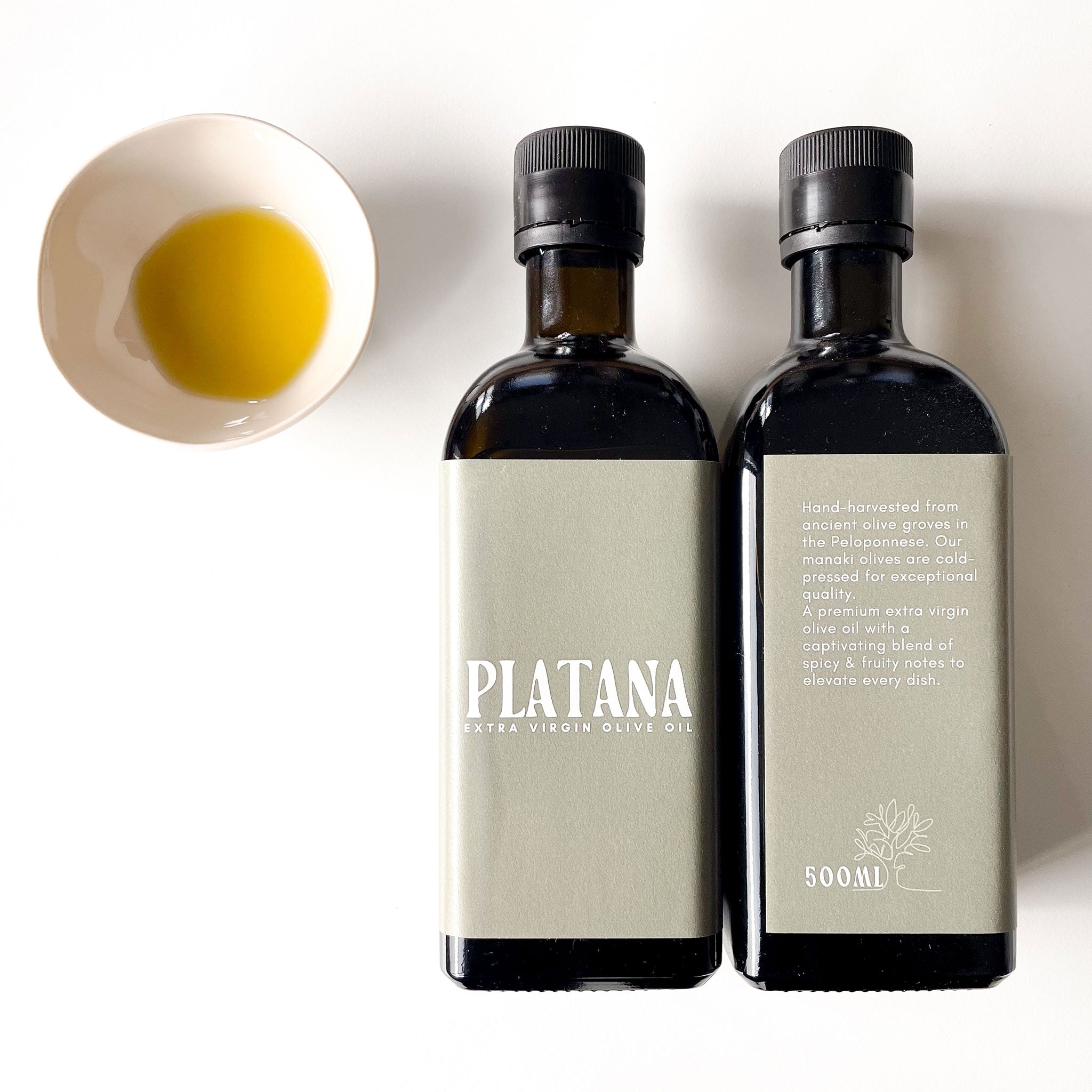 Platana Extra Virgin Olive Oil 500ml (Olive Bottle)