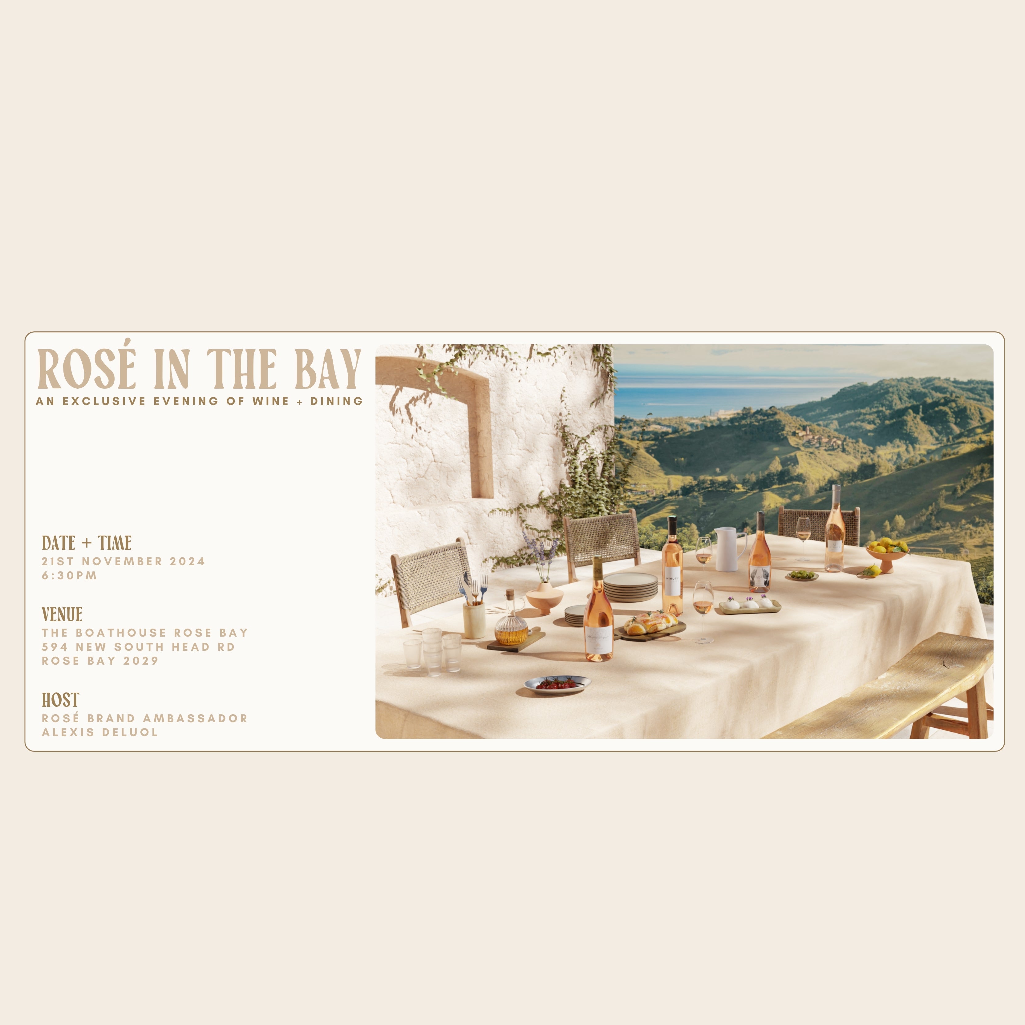 Rosé in the Bay: An Evening of Fine Wine and Dining