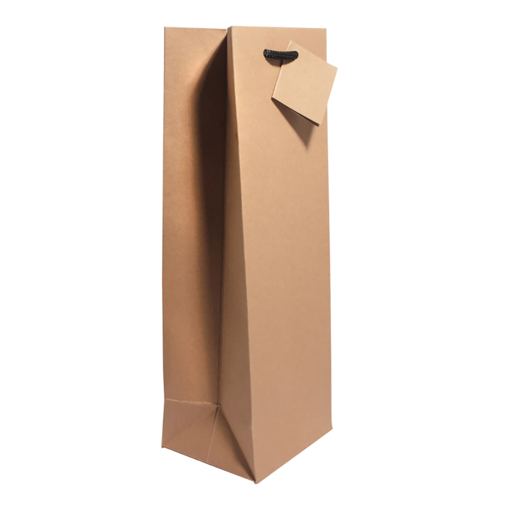 Single Bottle Gift Bag - Kraft - Kent Street Cellars