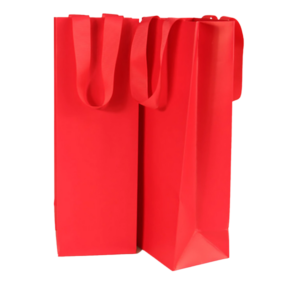Single Bottle Gift Bag - Red - Kent Street Cellars