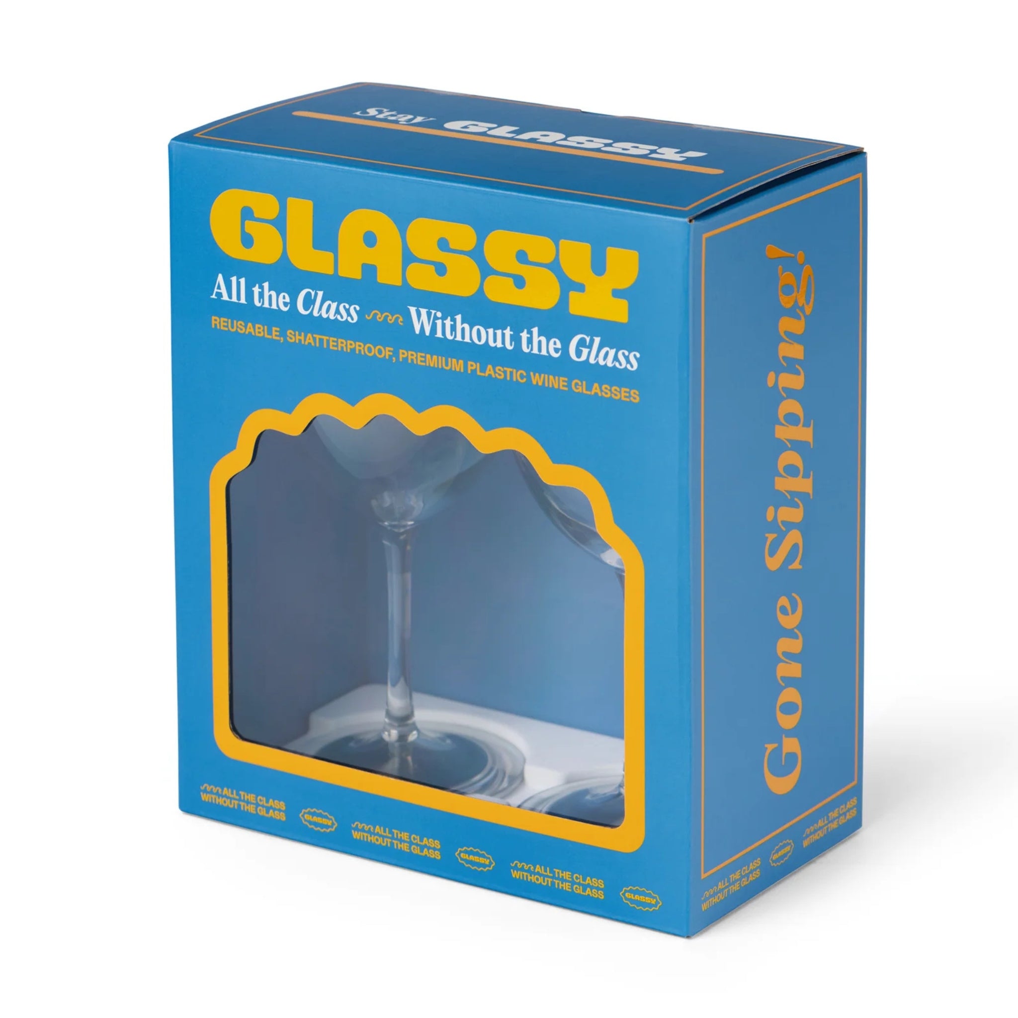 Stay Glassy Entertainer Duo Plastic Wine Glass (2 Pack)