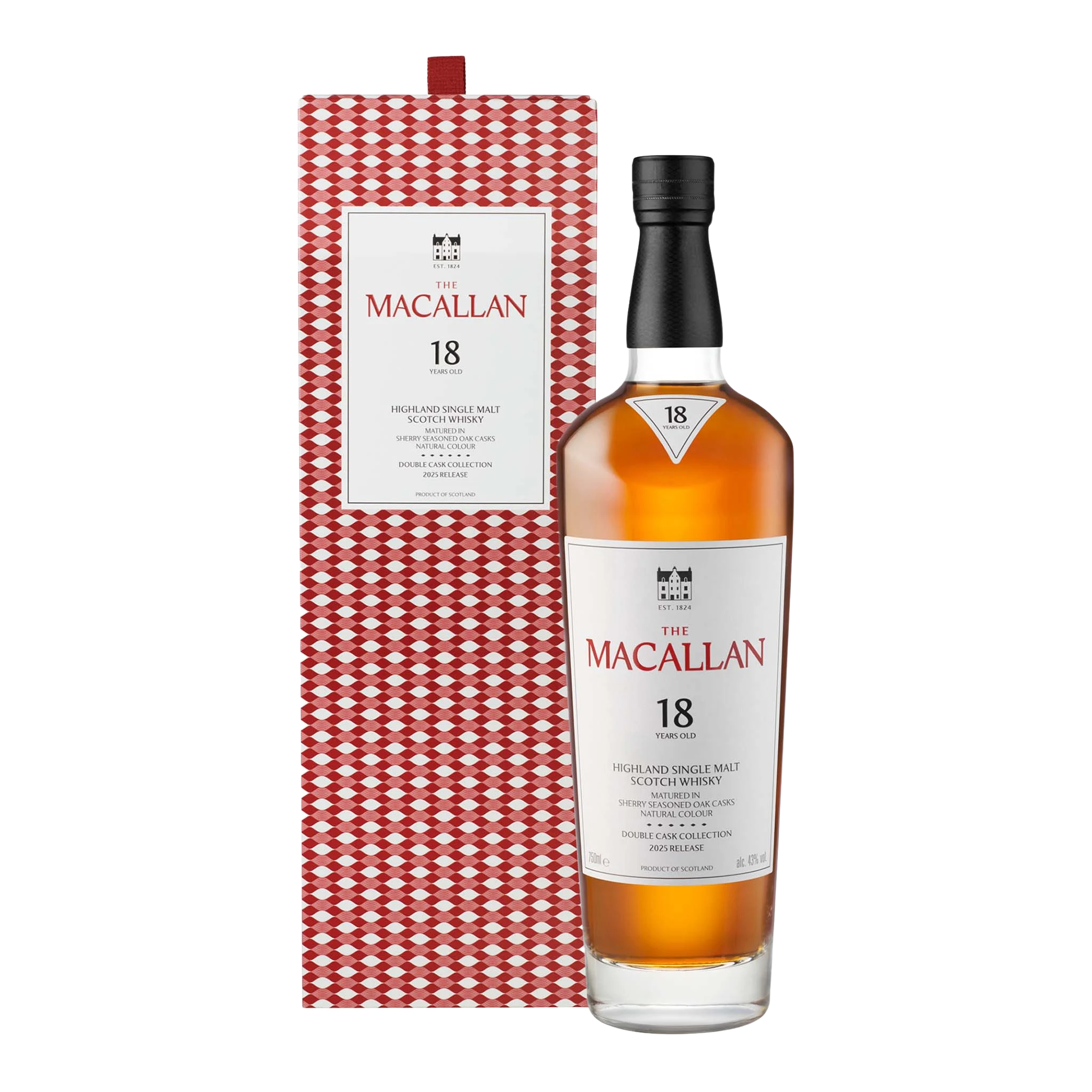 The Macallan Double Cask 18 Year Old Single Malt Scotch Whisky 700ml (2025 Release)