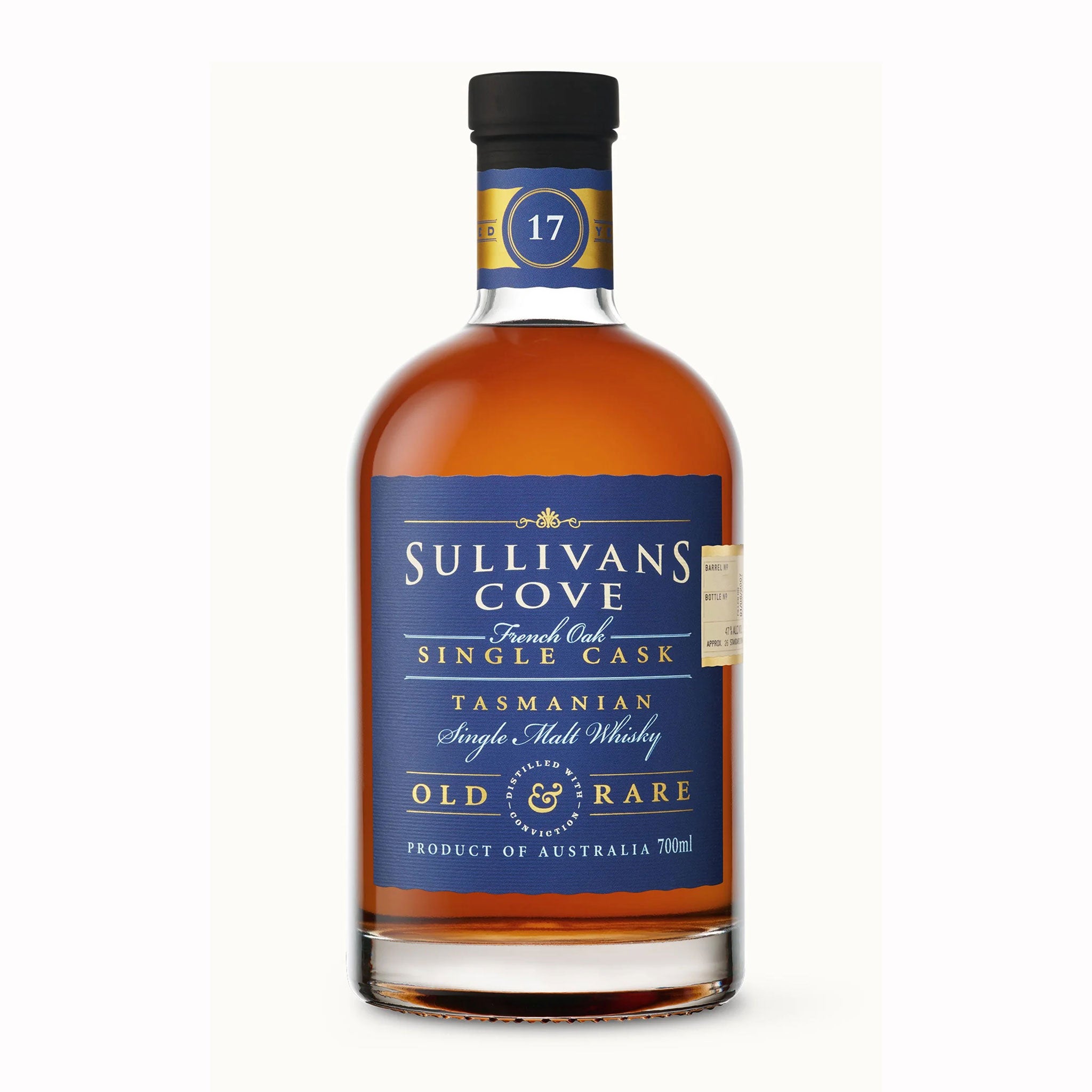 Sullivans Cove Old & Rare French Oak Single Cask 17 Year Old Single Malt Whisky 700ml (TD0187)