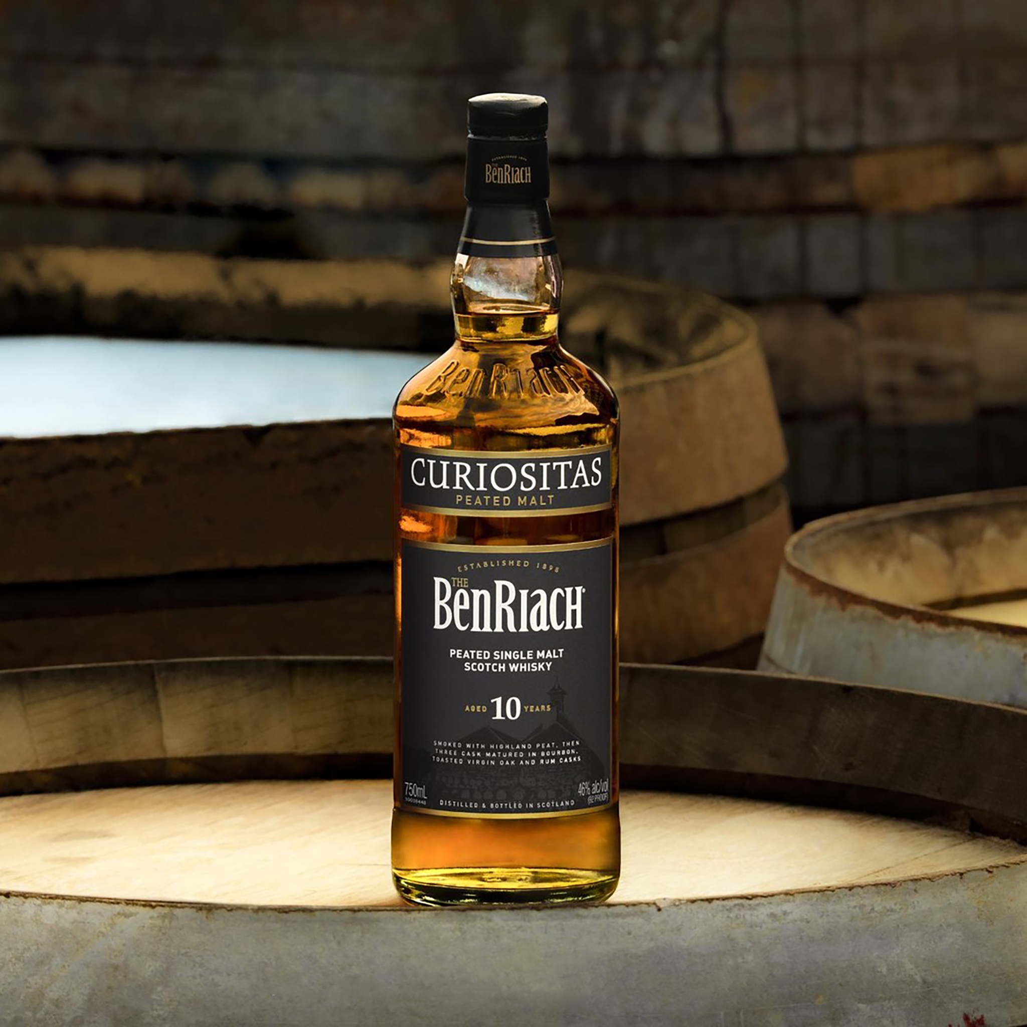 Benriach Curiositas Peated 10 Year Old Single Malt Scotch Whisky 700ml