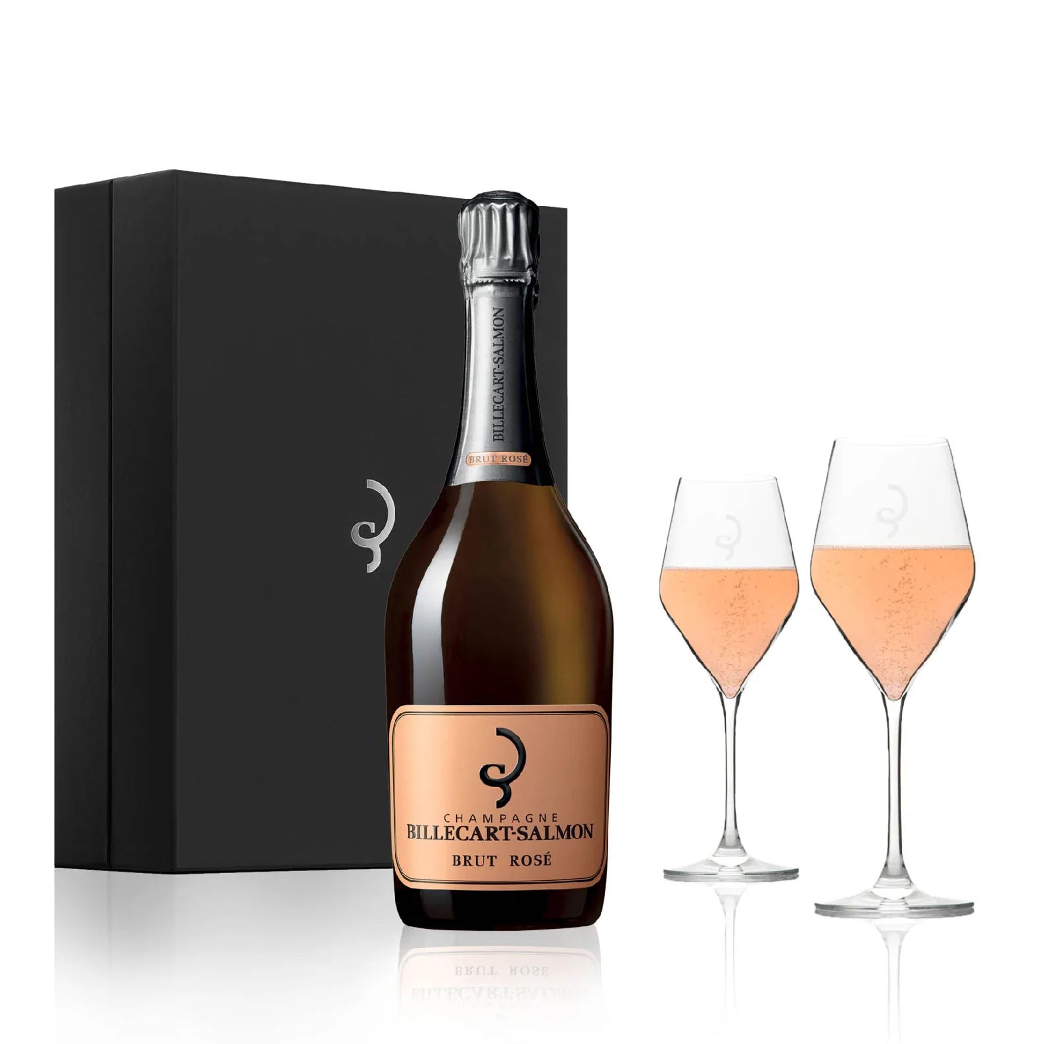 Billecart-Salmon Le Rose NV + 2 Glasses Gift Set