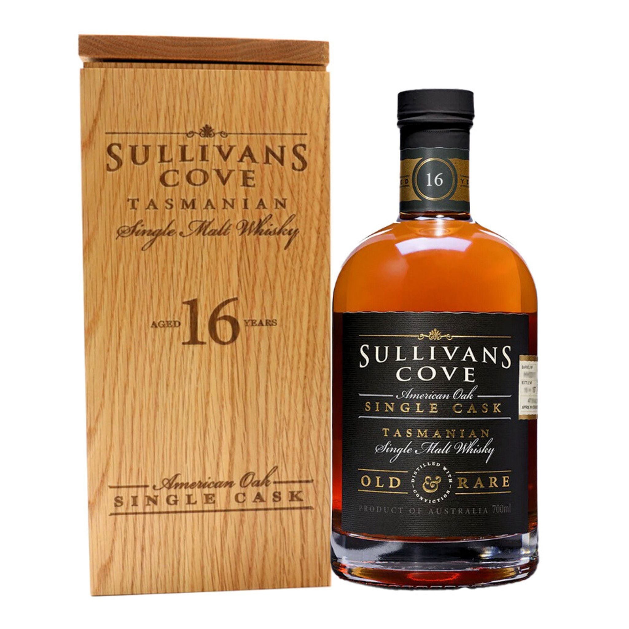 Sullivans Cove Old & Rare American Oak Second Fill Single Cask 16 Year Old Single Malt Whisky 700ml (TD0252)