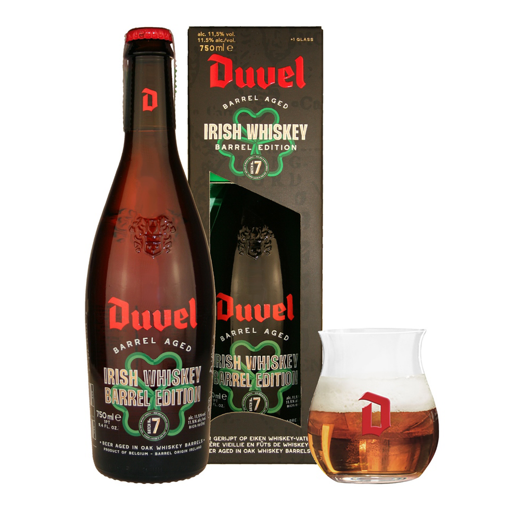 Duvel Barrel Aged Batch 7 Irish Whiskey Edition 750ml Bottle and Tasting Glass - Kent Street Cellars