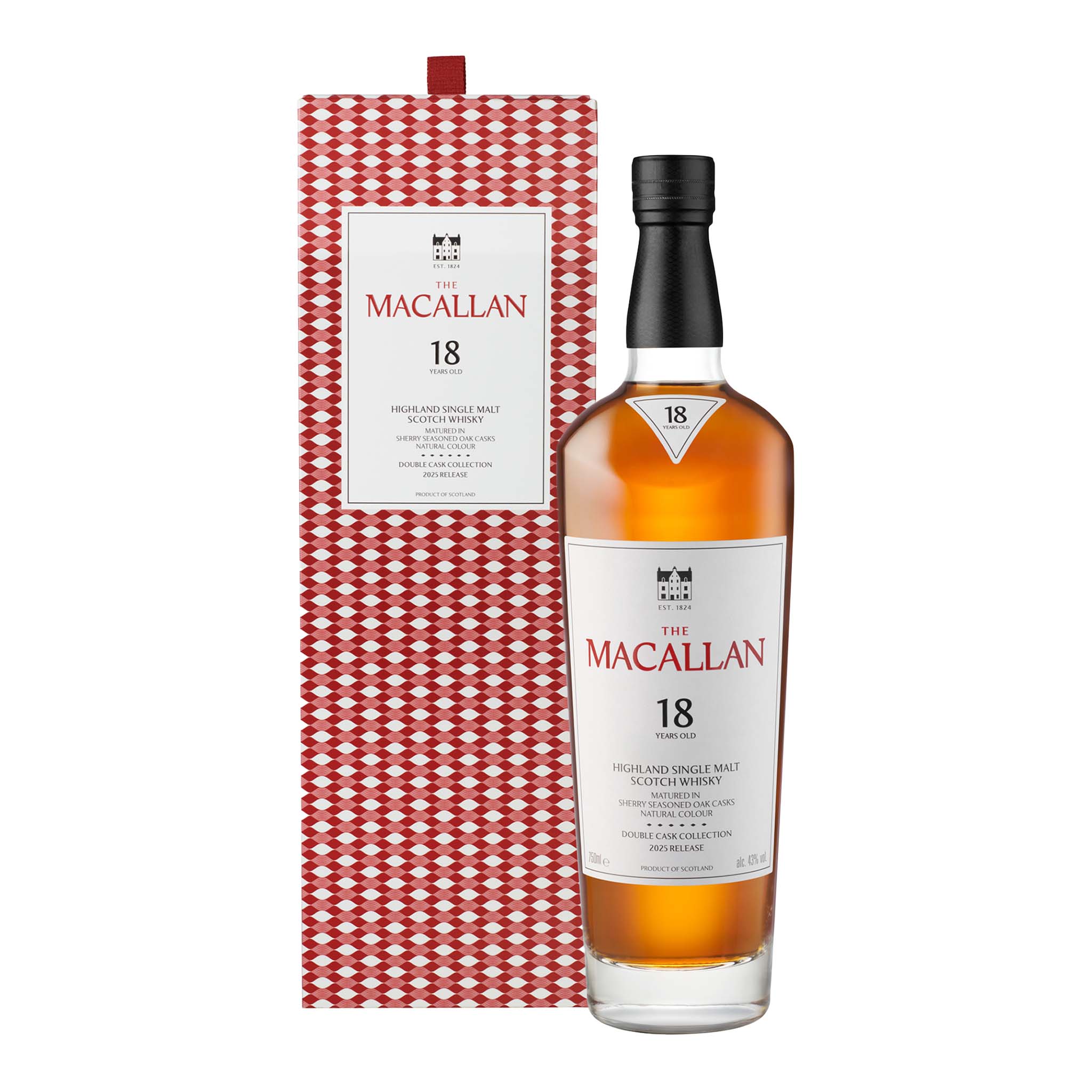 The Macallan Double Cask 18 Year Old Single Malt Scotch Whisky 700ml (2025 Release)
