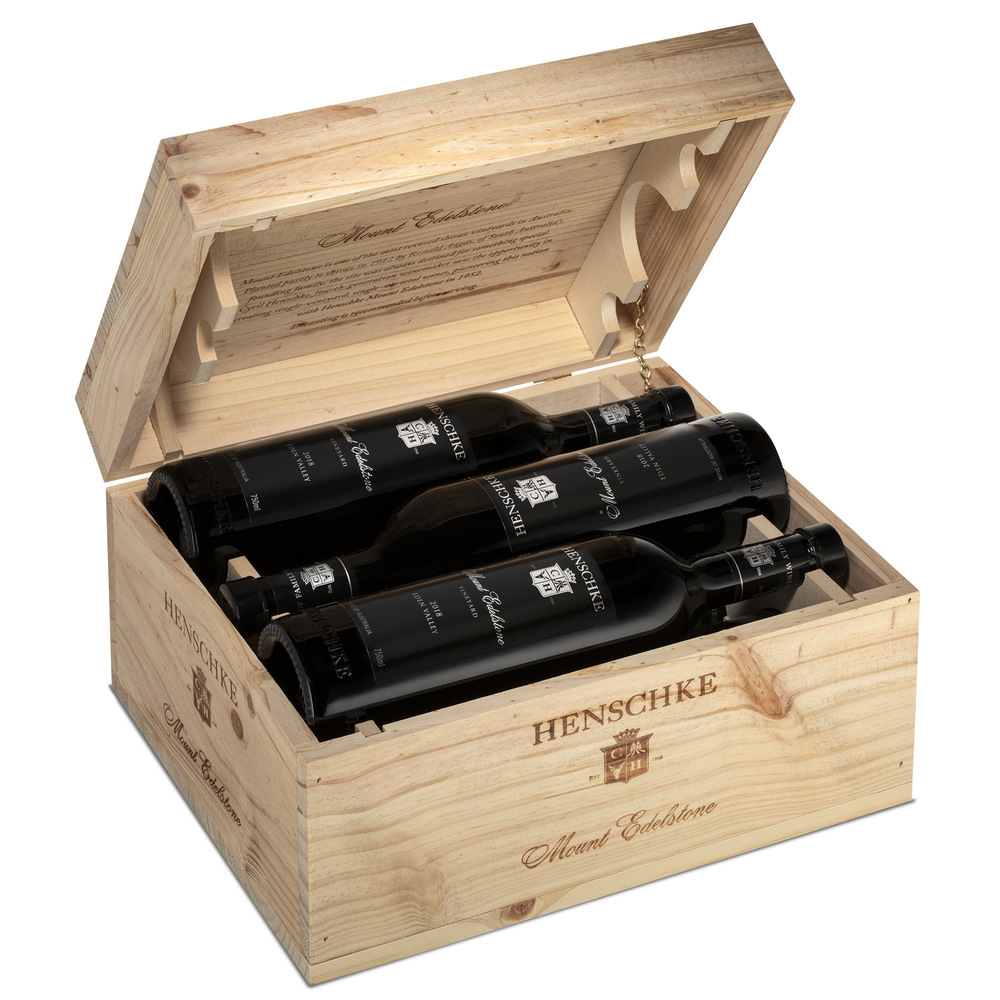 Henschke Mount Edelstone Shiraz 2018 Collector's Edition Wooden Box 6-Pack - Kent Street Cellars