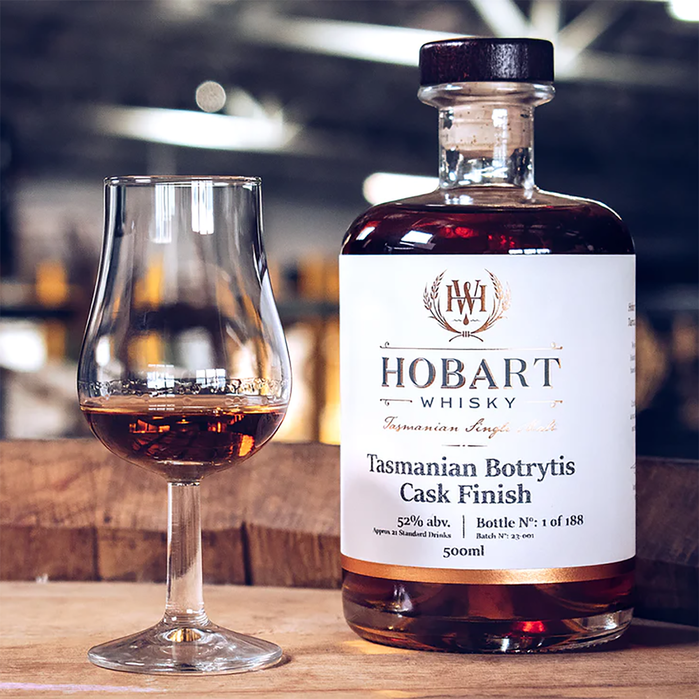 Hobart Whisky Tasmanian Botrytis Cask Finish Single Malt Whisky 500ml (Batch 23-001) - Kent Street Cellars