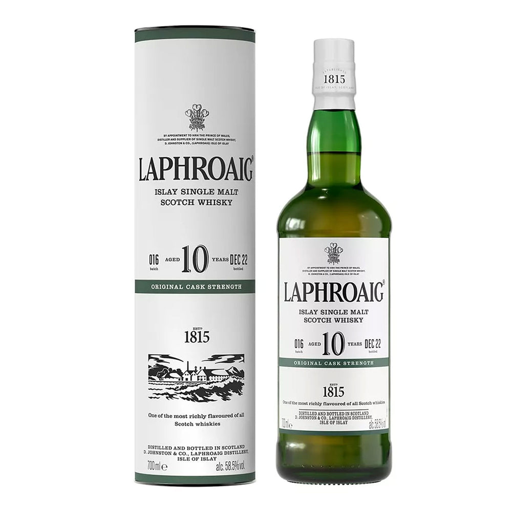 Laphroaig 10 Year Old Cask Strength Single Malt Scotch Whisky 700ml (Batch 16) - Kent Street Cellars