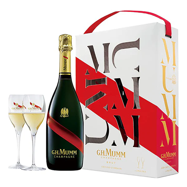 G.H. Mumm Grand Cordon Brut NV Twin Flute Gift Pack