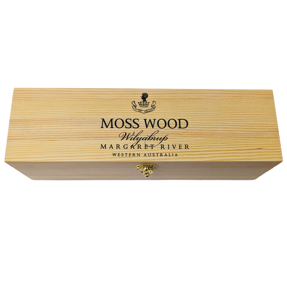 Moss Wood Wooden Gift Box - Kent Street Cellars