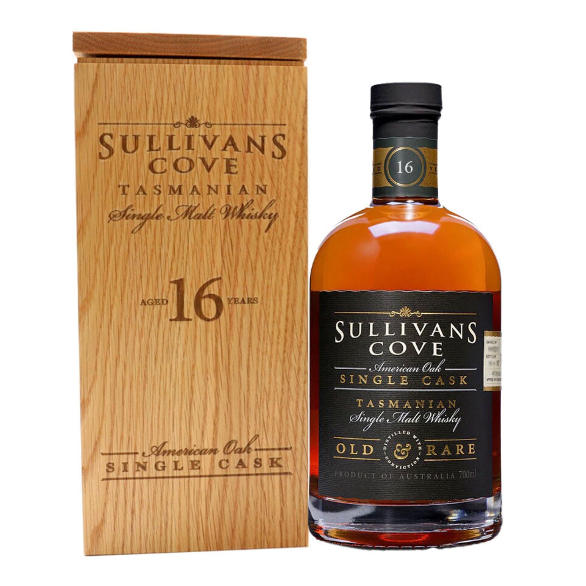 Sullivans Cove Old & Rare American Oak Second Fill Single Cask 16 Year Old Single Malt Whisky 700ml (TD0207)