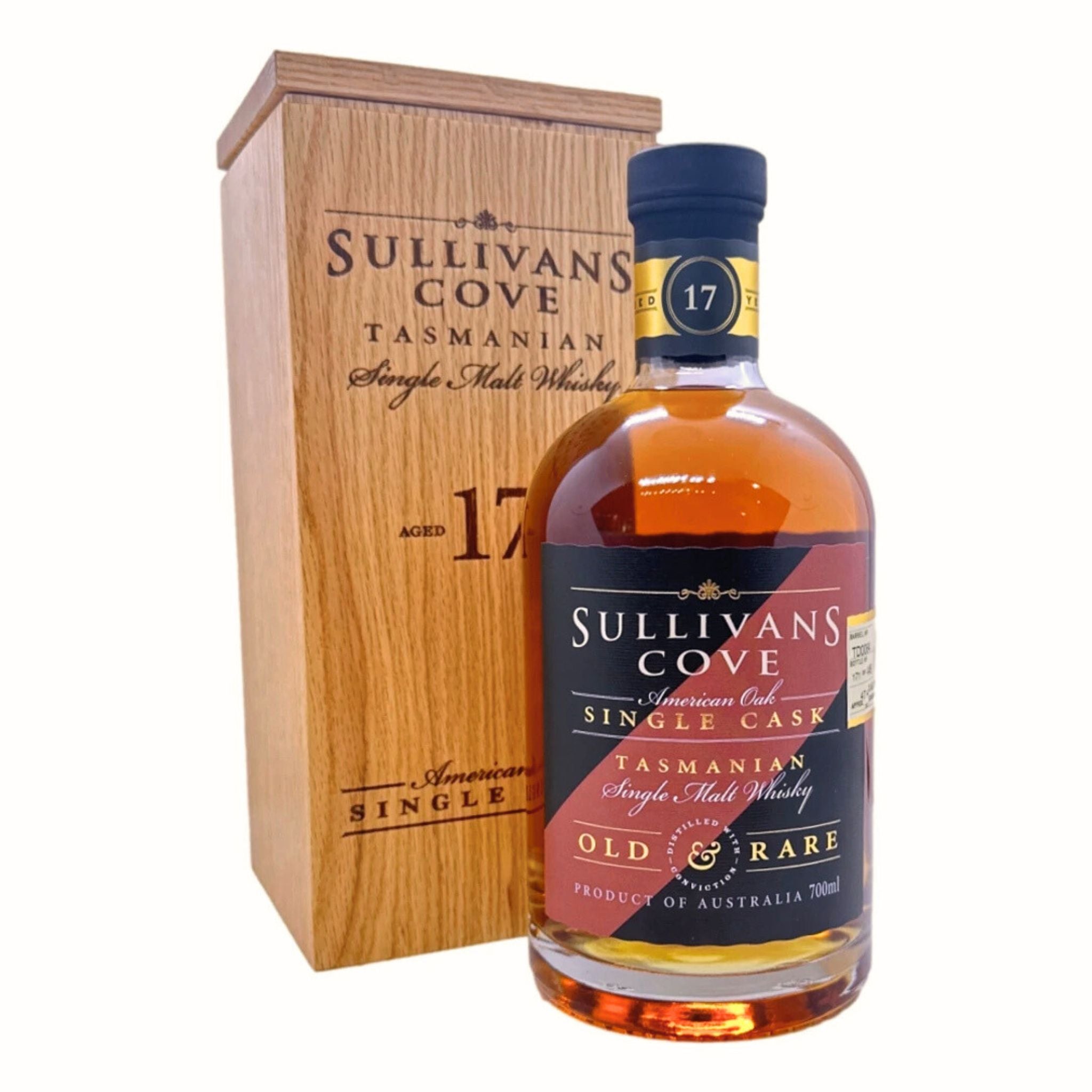 Sullivans Cove Old & Rare American Oak Second Fill Single Cask 17 Year Old Single Malt Whisky 700ml (TD0069)