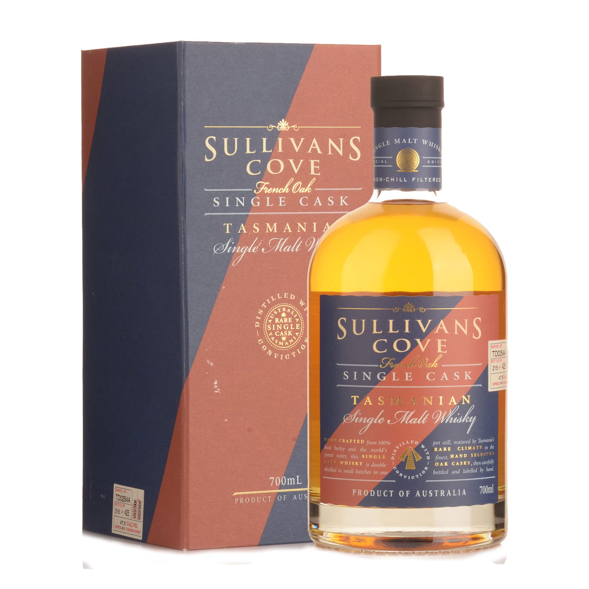 Sullivans Cove French Oak Single Cask Single Malt Whisky 700ml (TD0254A)