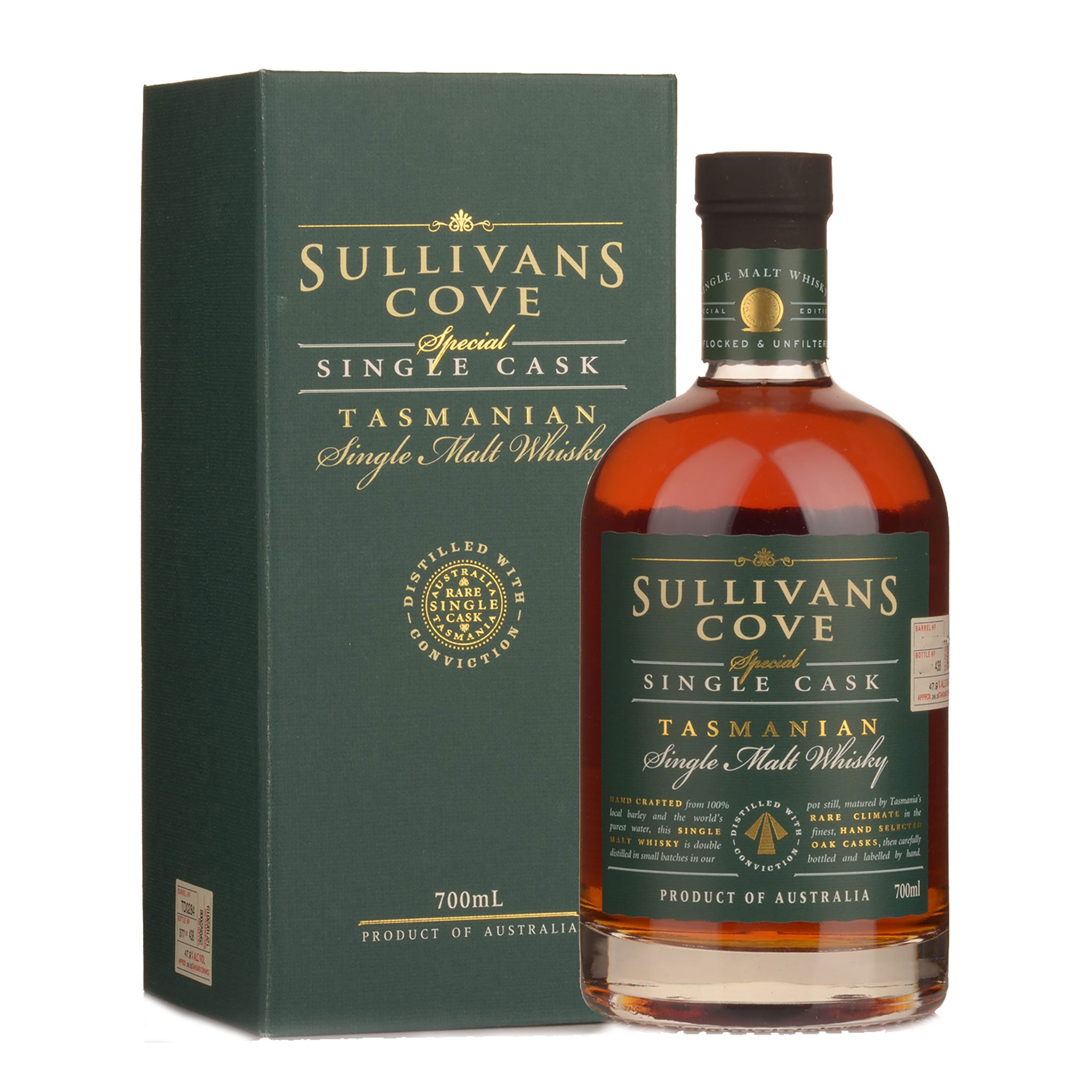 Sullivans Cove Special Single Cask Tasmanian Single Malt Whisky 700ml (TD0304)