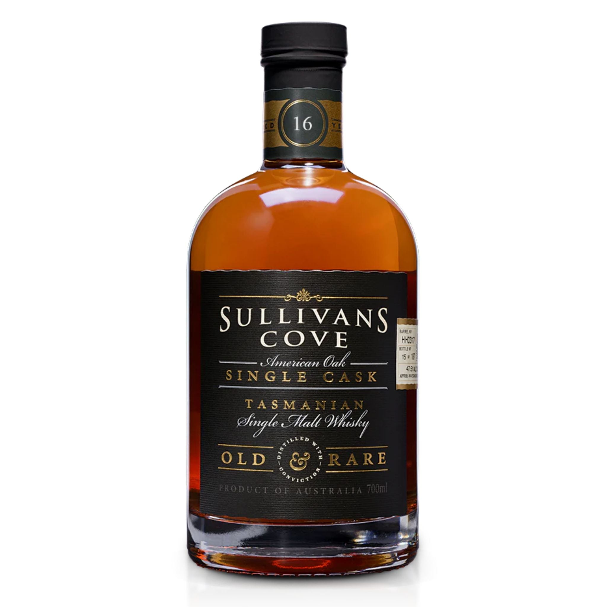 Sullivans Cove Old & Rare American Oak Single Cask 16 Year Old Single Malt Whisky 700ml (TD0192)