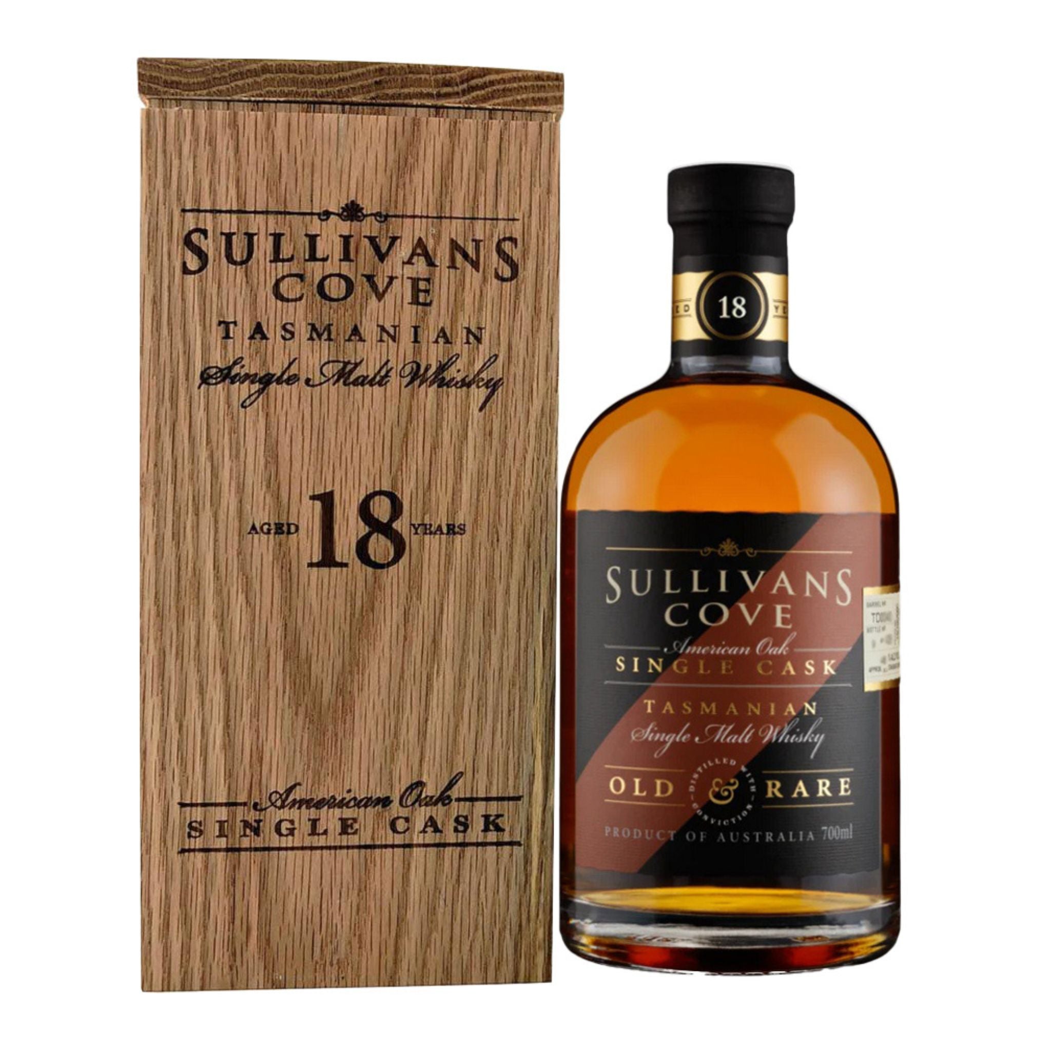 Sullivans Cove Old & Rare French Oak Single Cask 18 Year Old Single Malt Whisky 700ml (TD0020)