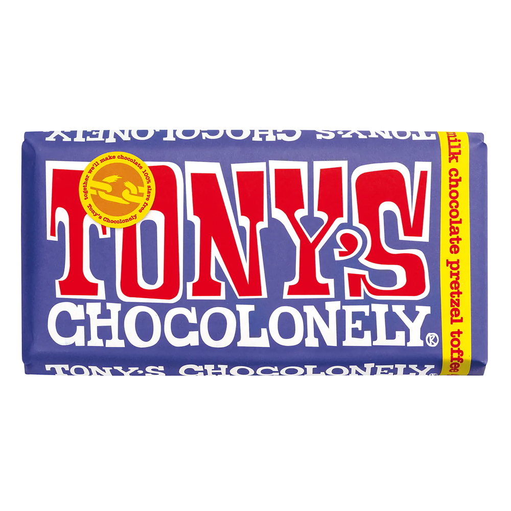 Tony's Chocolonely Dark Chocolate Pretzel Toffee 180g