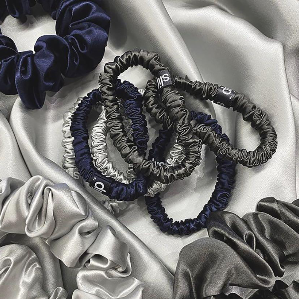 Slip Silk Midnight Skinny Scrunchies, Set of 2