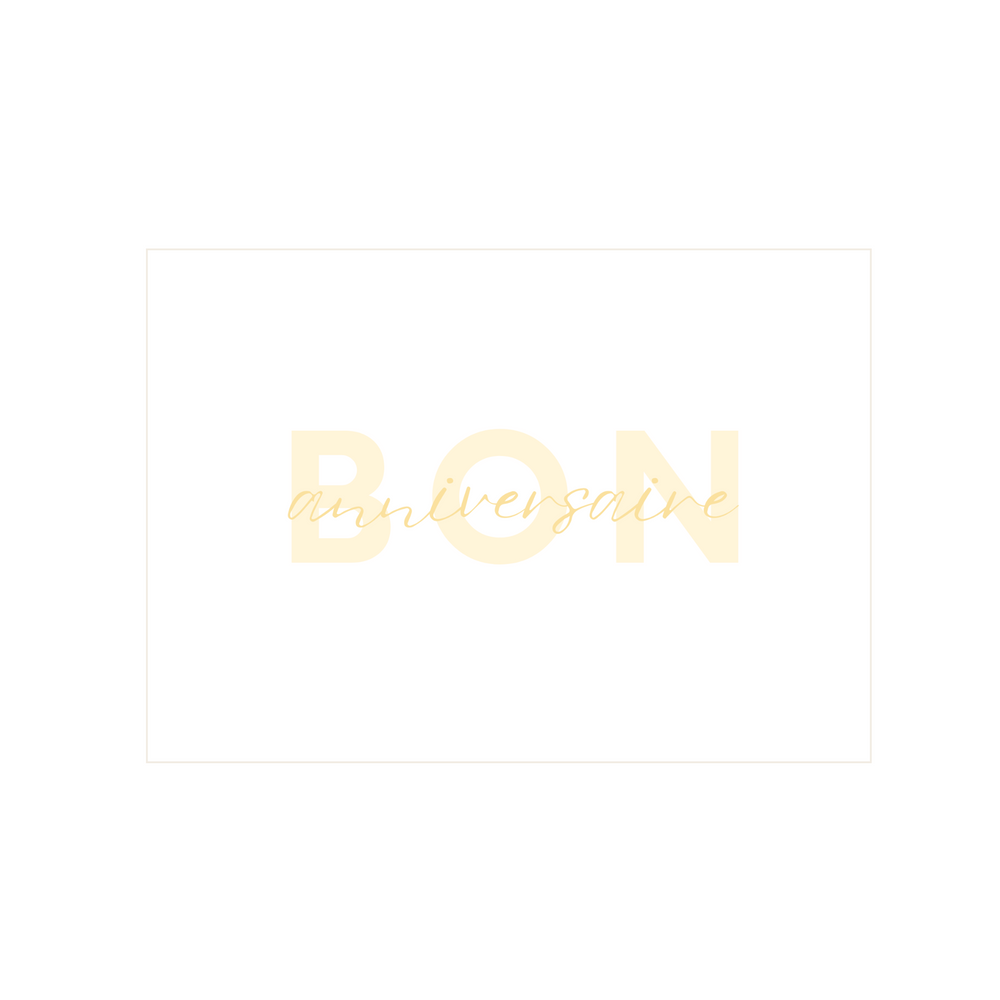 Bon Anniversaire Gift Card