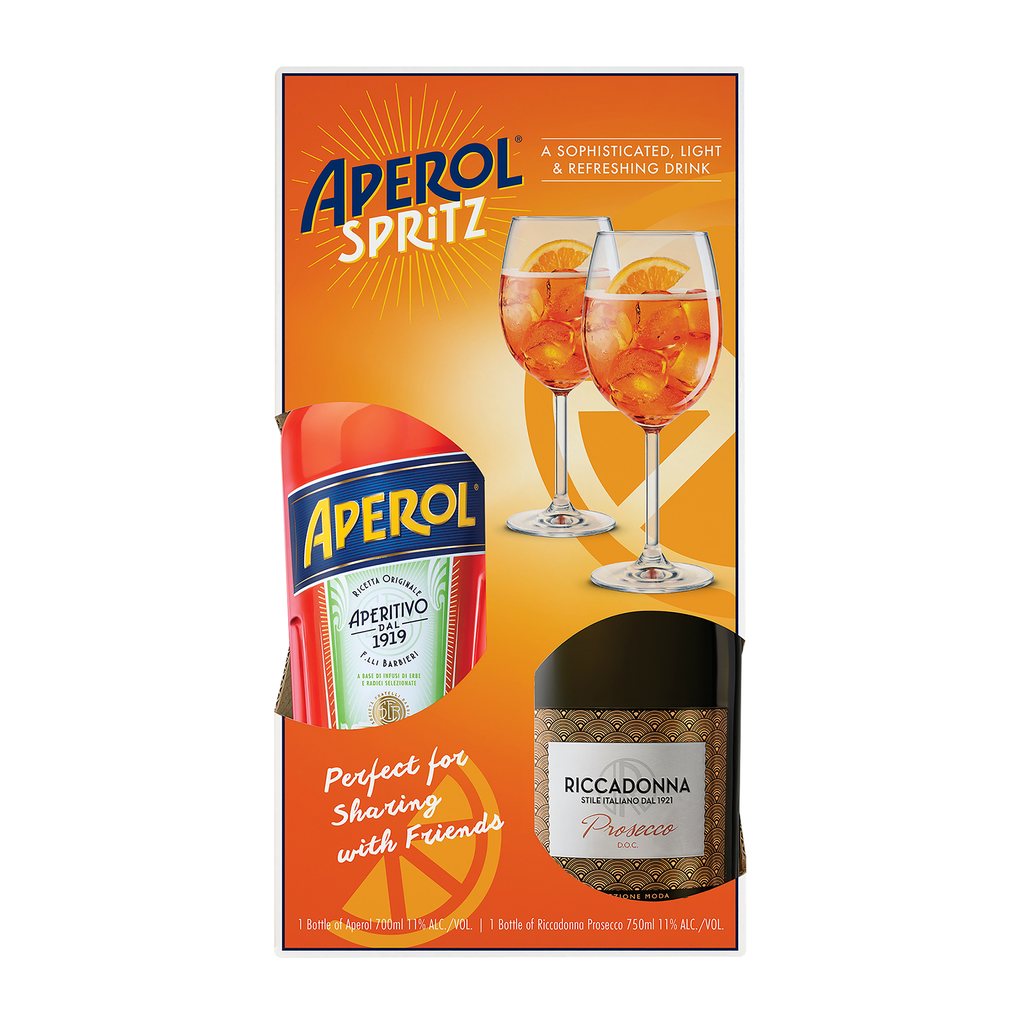 Pack Cocktail Spritz : Apérol 1 L + Prosecco Ricadonna 75 cl - La cave  Cdiscount