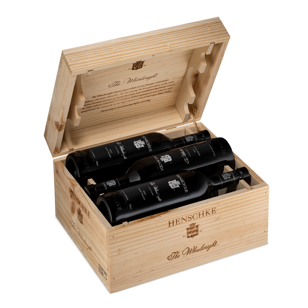 Henschke The Wheelwright Shiraz 2017 Collector's Edition Wooden Box 6-Pack - Kent Street Cellars