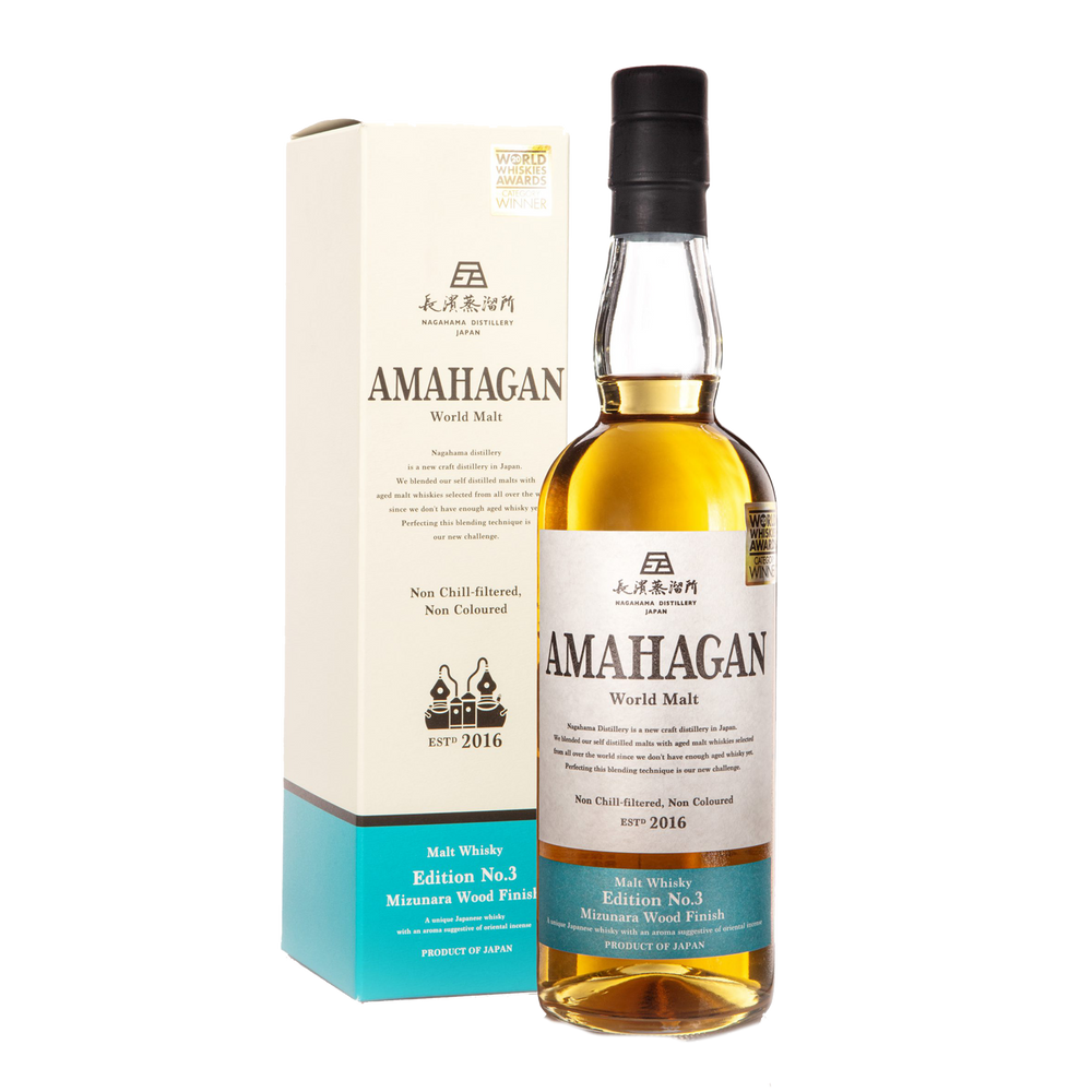 Amahagan World Malt Edition No. 3 Mizunara Wood Japanese Blended Malt Whisky 700ml - Kent Street Cellars