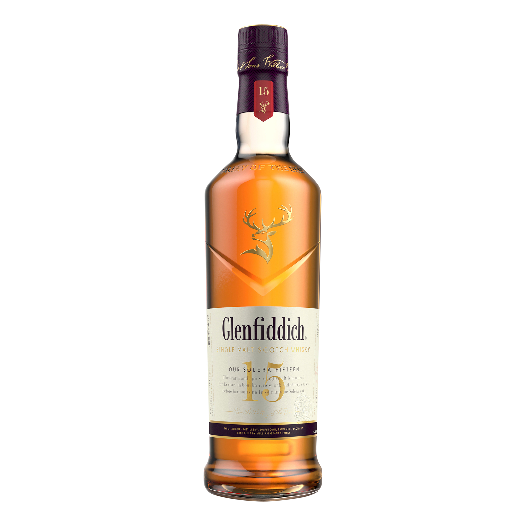 Glenfiddich 15 Year Old Single Malt Scotch Whisky 700mL