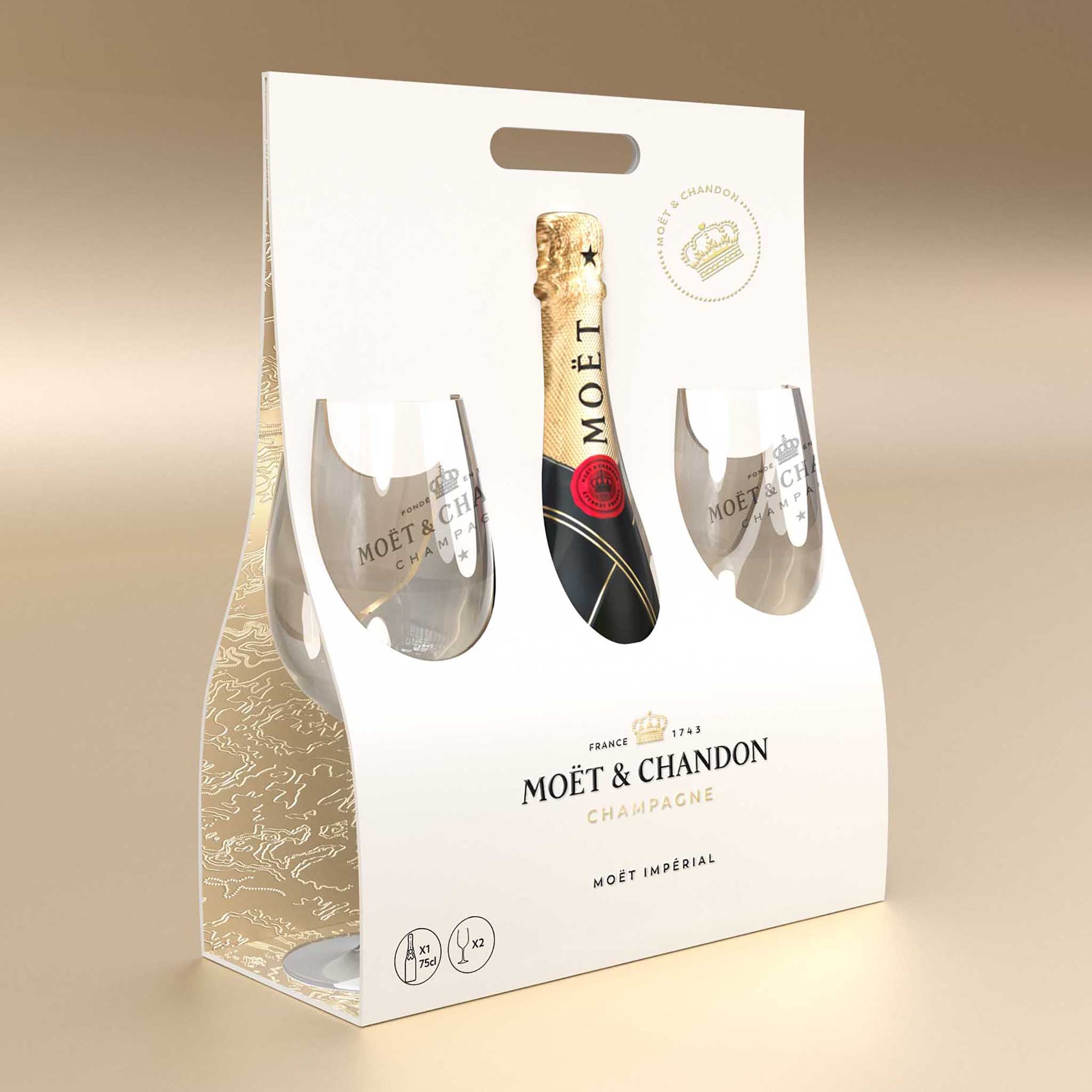 Moët & Chandon Impérial Brut NV + 2 Glasses Set