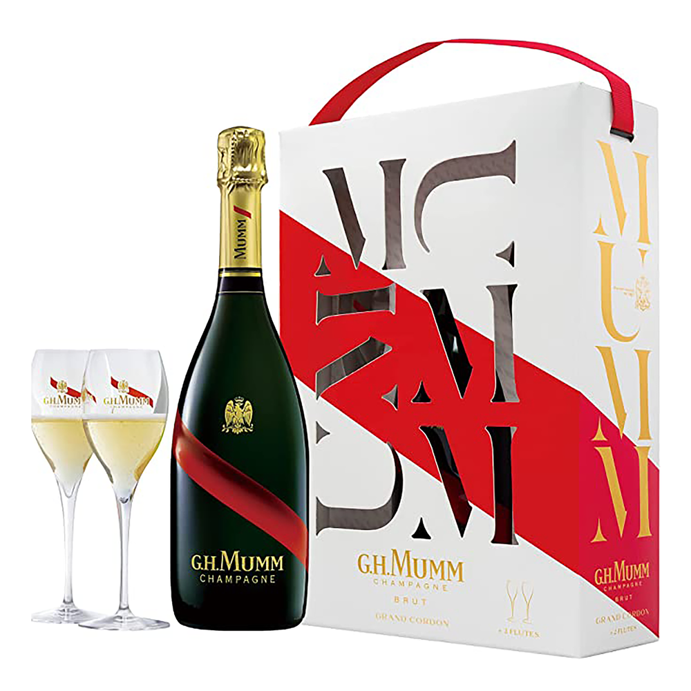 G.H. Mumm Grand Cordon Brut NV Twin Flute Gift Pack - Kent Street Cellars