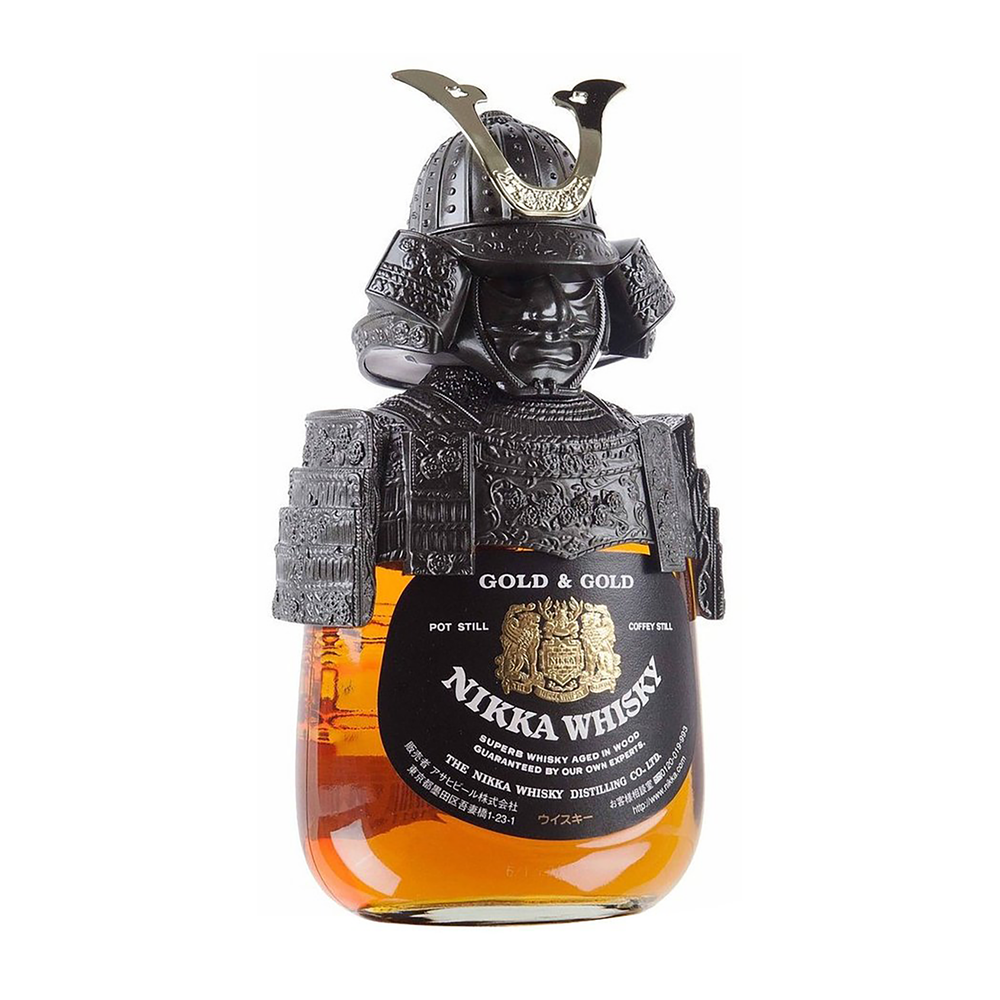 Nikka Gold & Gold Metallic Samurai Armour & Helmet Blended Japanese Whisky 750ml - Kent Street Cellars