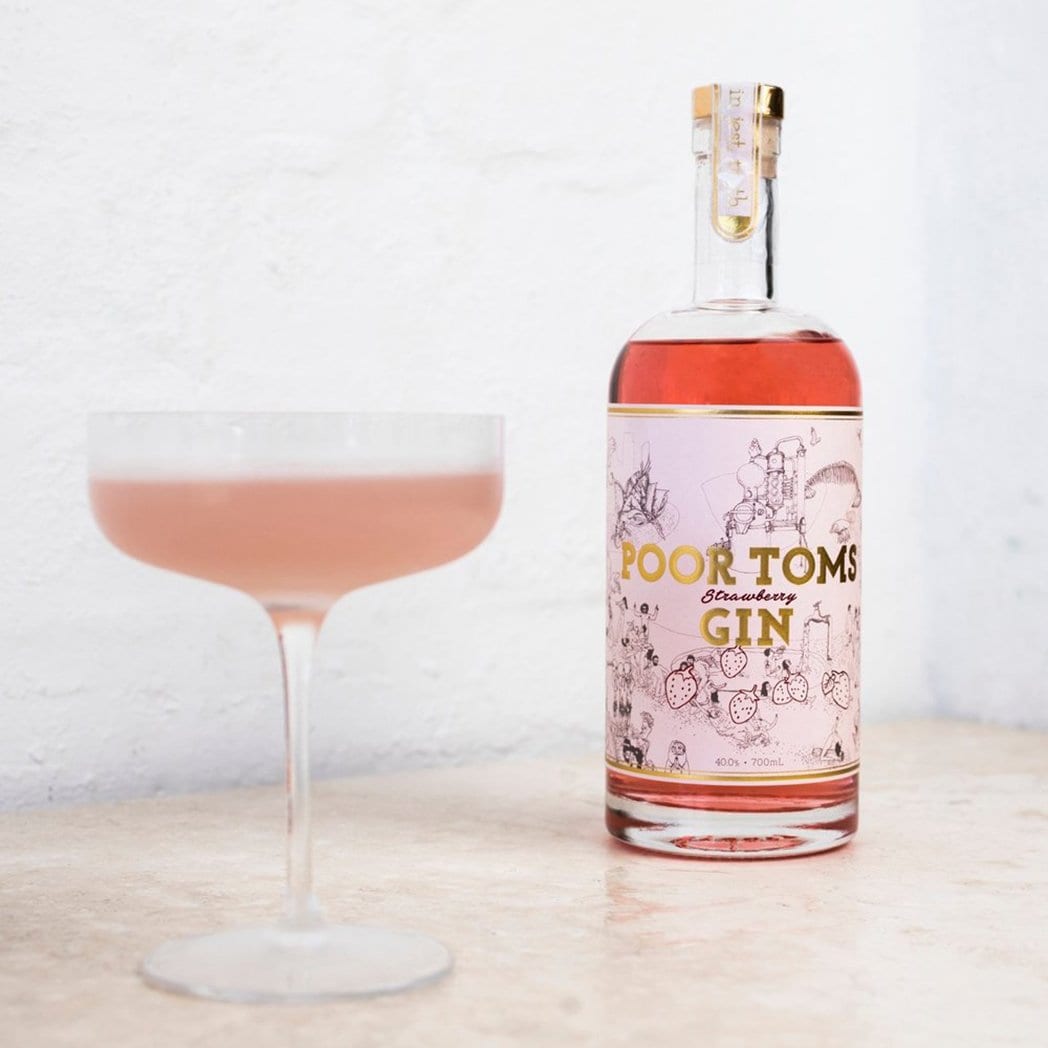 Poor Toms Strawberry Gin 700ml Kent Street Cellars 1133